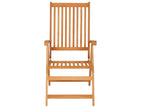 Garden reclining chairs and cushions, set of 8, solid teak, NYIQ86898