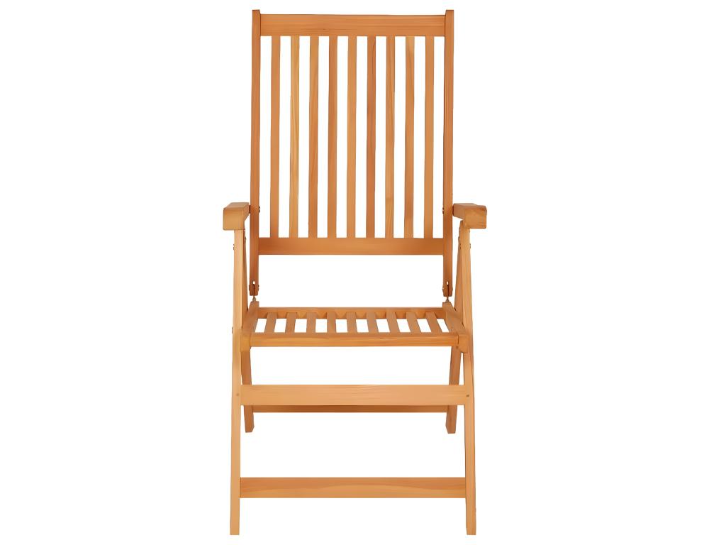 Garden reclining chairs and cushions, set of 8, solid teak, NYIQ86898