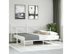 Daybed with pull-out bed (no mattress) white 100x200cm steel JOUR80457