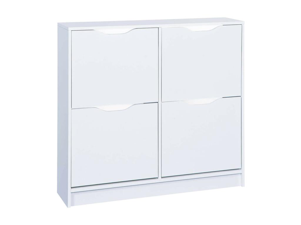 Zensova - White Shoe Cabinet with 4 Compartments EMHK71247
