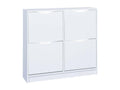Zensova - White Shoe Cabinet with 4 Compartments EMHK71247