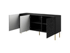 Zensova matte storage chest of drawers, universal unit, 152x75x43cm, on legs, HOTI QARX47326
