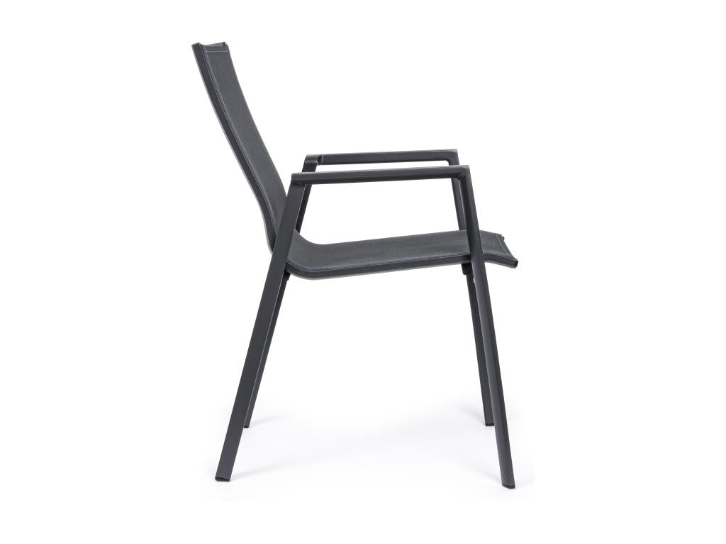 Dormeva Anthracite Aluminium Garden Chair - Set of 4 MDLY70874