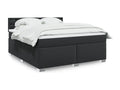 Dormeva bed base with mattress, black, 180x200 cm, faux leather, RJEW54343