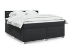 Dormeva bed base with mattress, black, 180x200 cm, faux leather, RJEW54343