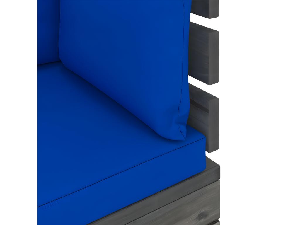 5-piece pallet garden lounge set with cushions, solid pine wood, CYNY95622