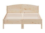 Bed frame with headboard 160x200 cm solid pine wood HAML05521