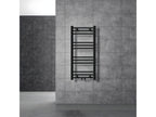 Dormeva bathroom radiator with central connection, towel warmer, black, 40x80cm ZYKD50530