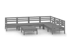 7-piece garden furniture set, solid pine wood, grey SLVV33532