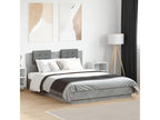 Bed frame with headboard, concrete grey, 120x200 cm, YFJE63602