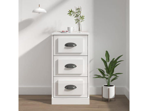 Glossy white sideboard 36x35.5x67.5 cm engineered wood YDAH14054