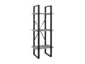 3-tier bookcase, concrete grey, 40x30x105 cm, AVSV51590