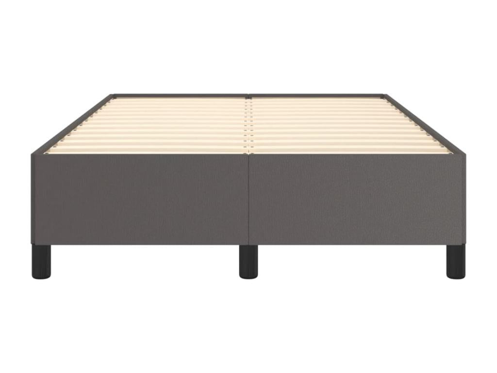 Grey faux leather bed frame without mattress, 120x190 cm, YGSG63094