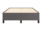 Grey faux leather bed frame without mattress, 120x190 cm, YGSG63094