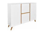 Lysvia 100 Chest of Drawers, Golden Oak - White, with Drawers and Doors, Number of Drawers: 2, 95cm, JCAH20112