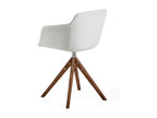 Dormeva swivel chair in beige fabric and ash wood - Set of 2 - Color Dormeva 01 LXKS43230