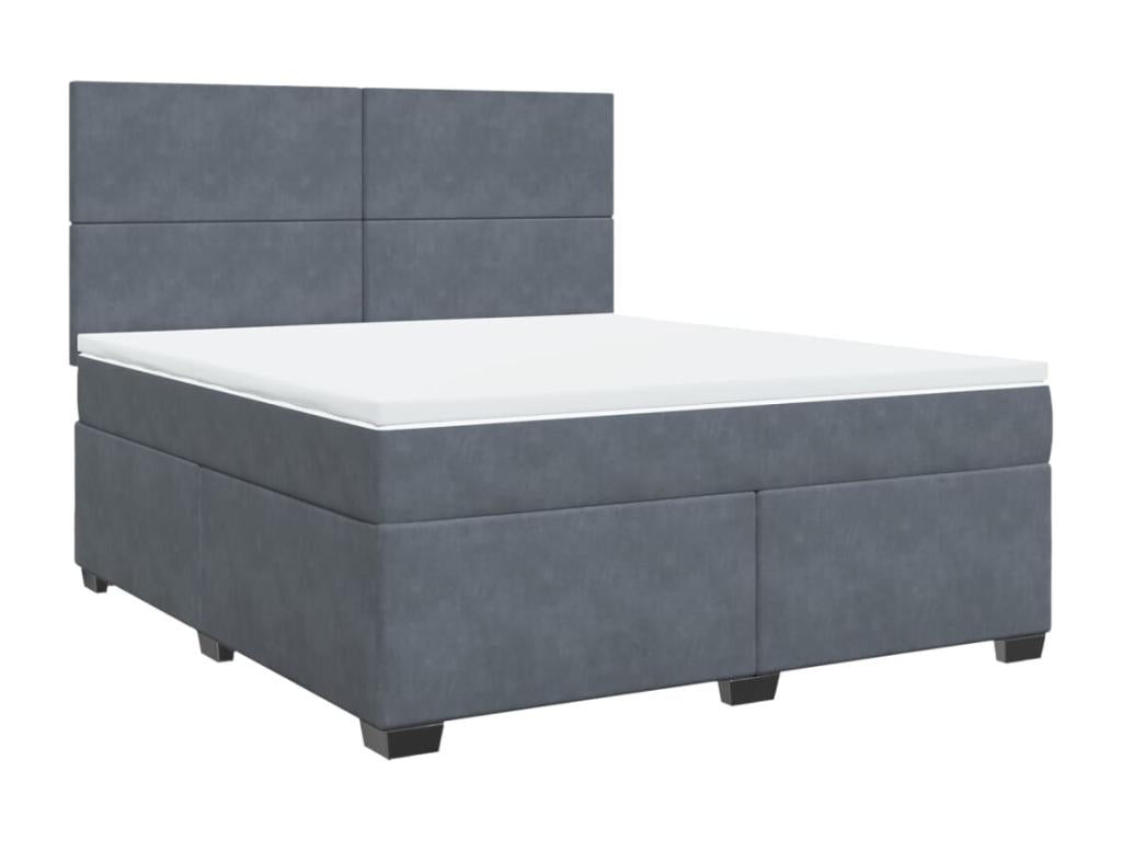 Dormeva bed base and mattress, Dark Grey 180x200cm Velvet ZCIF12279