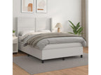Dormeva bed base with mattress, white, 140x190 cm, faux leather, COTV68271