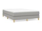 Upholstered bed base with mattress, light grey, 140x200cm, fabric KILY35449