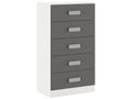 Chest of drawers/storage unit in Andersen graphite - Length 60 x Depth 37.80 x Height 108 cm IBAI25118