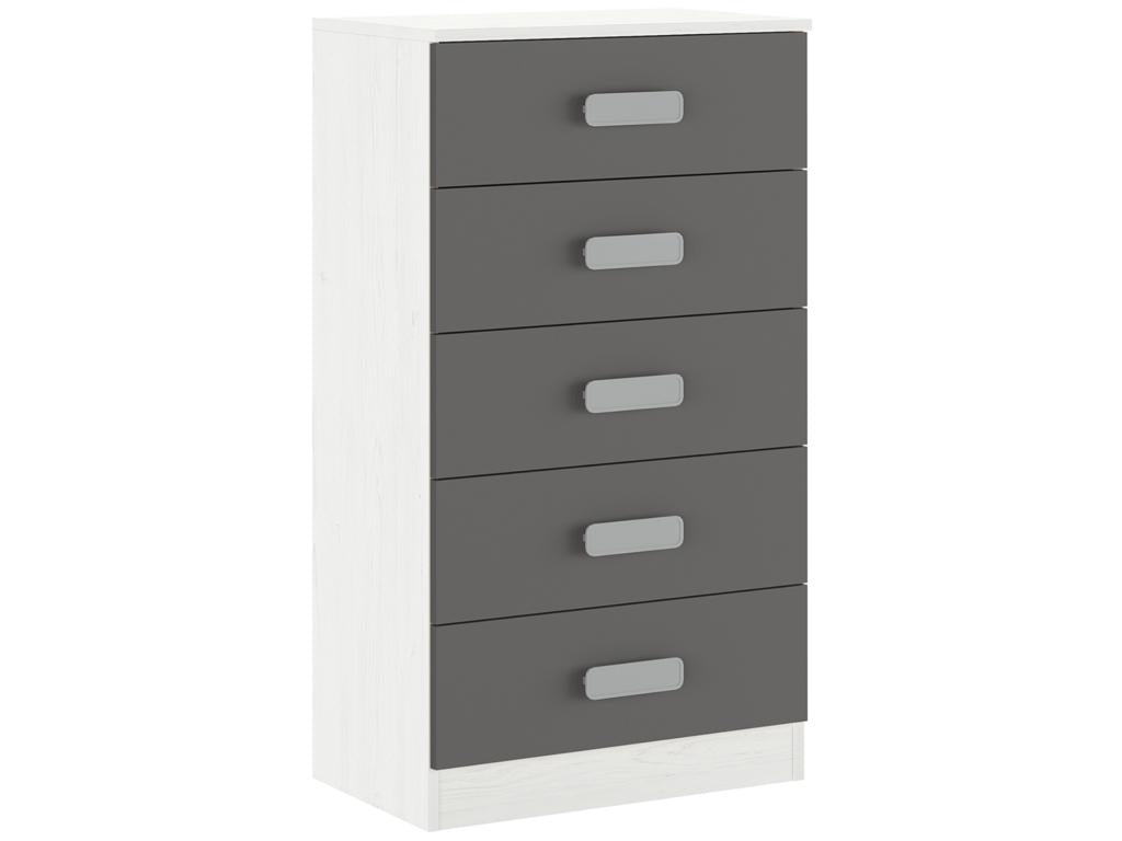 Chest of drawers/storage unit in Andersen graphite - Length 60 x Depth 37.80 x Height 108 cm IBAI25118