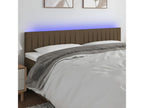 LED Headboard, Dark Brown, 200x5x78/88 cm, Fabric PSBA55873