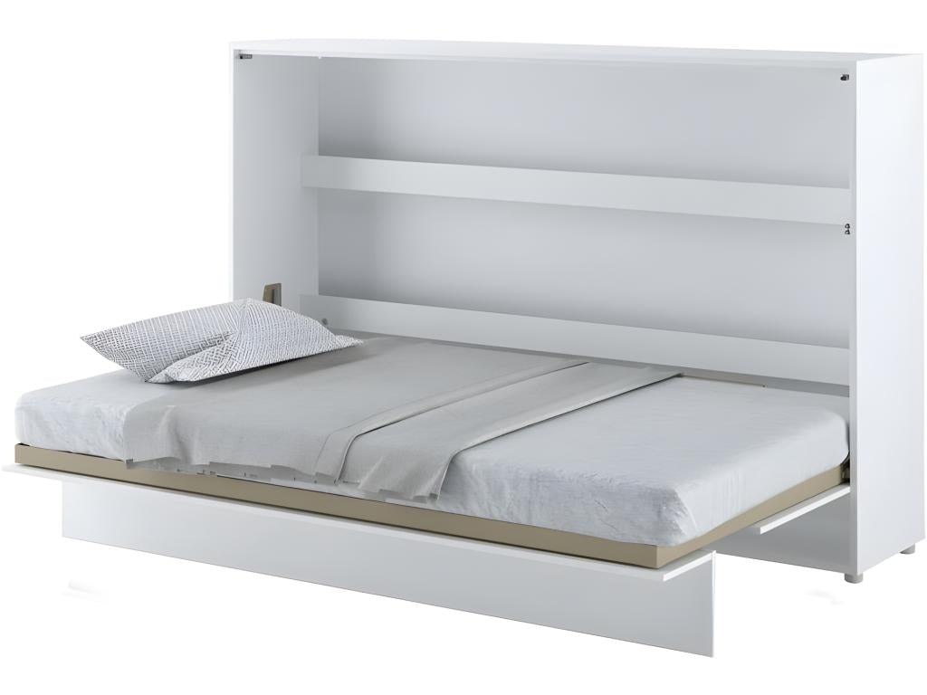 Dormeva Horizontal Wall Bed 120x200 cm Matte White Folding Bed Dormeva Wall Bed HQTU64057