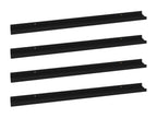 4-piece wall shelves, black, 100x9x3 cm, DTTB02233