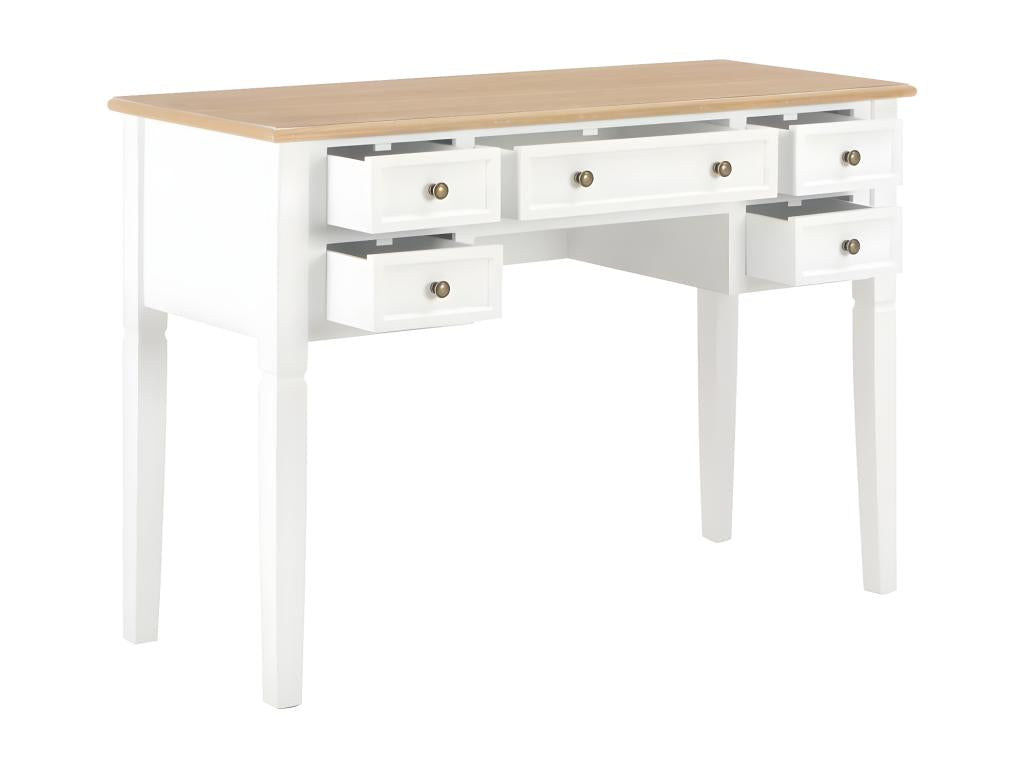 White Desk 109.5x45x77.5 cm Wood ZHEA19952