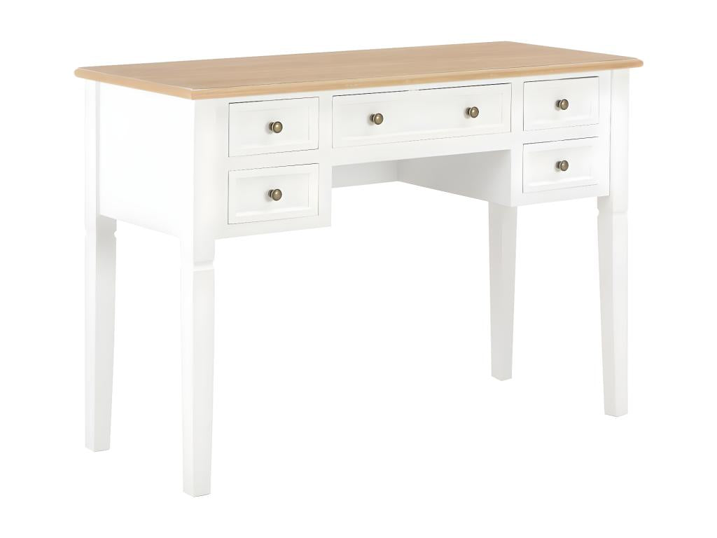 White Desk 109.5x45x77.5 cm Wood ZHEA19952