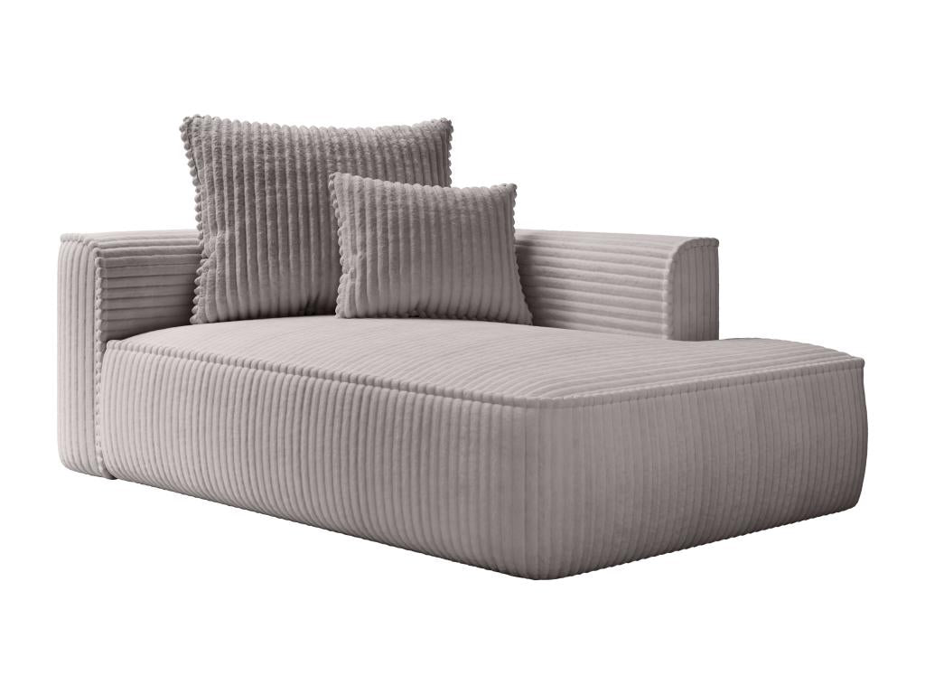 Dormeva JBVV78320 light grey wide-wale corduroy chaise longue