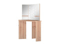 Corner dressing table with LED, Oak, 111x54x141.5 cm AMWA40840