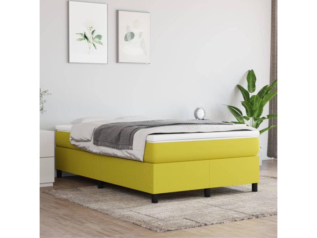 Upholstered bed base, green, 120x200 cm, fabric HODE09306