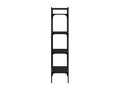 4-tier black bookcase, 56x31.5x138.5cm, engineered wood, PPFF57290