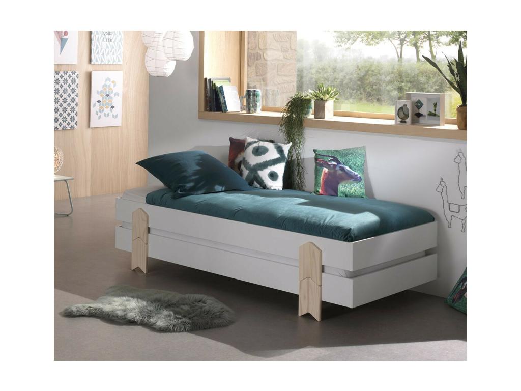 Dormeva - Set of 4 Stackable Beds 90x200cm White Arrow JODX07242