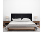Dormeva Faux Leather Headboard with 2 Button Closures 135x105cm with Legs for 120/135cm Beds - Black NBXT83002