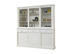 White Sideboard with 6 Sliding Doors, 3 Drawers, and 10 Shelves. W 178.6 cm H 199 cm D 42.3 cm ESQT84094