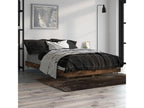 Smoked oak bed frame 120x190 cm engineered wood LGOK21592