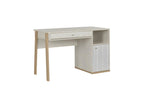 Dormeva YXNE62578 Desk with 1 Door and 1 Drawer, Whitewashed Wood