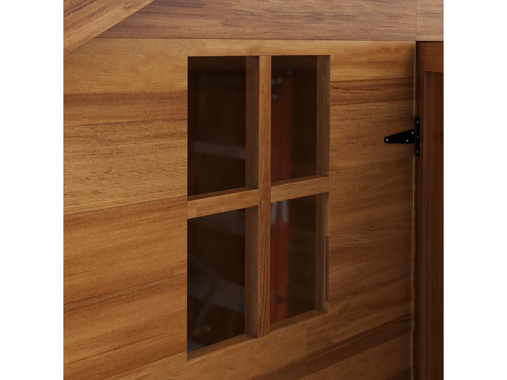 Abri de jardin surface 2.88 m² dim- 1.97L x 1.8l x 2.2H m cabanon porte fenêtre plancher inclus bois pré-huilé BQSR98140