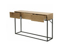 3-Drawer Console Table, Oak Finish, 120cm Wide, RNSL26218
