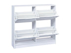 Zensova - White Shoe Cabinet with 4 Compartments EMHK71247