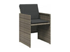 9-piece garden dining set with grey resin wicker cushions XCTC55172