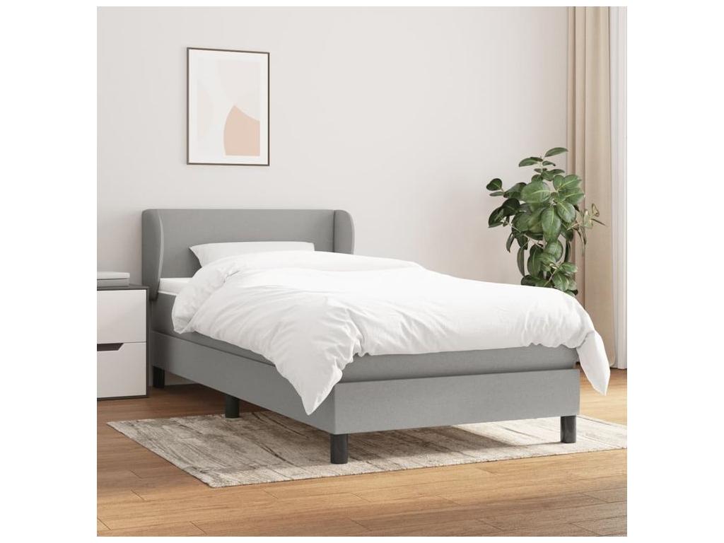 Dormeva bed base with light grey mattress 80x200 Fabric FEYA55798