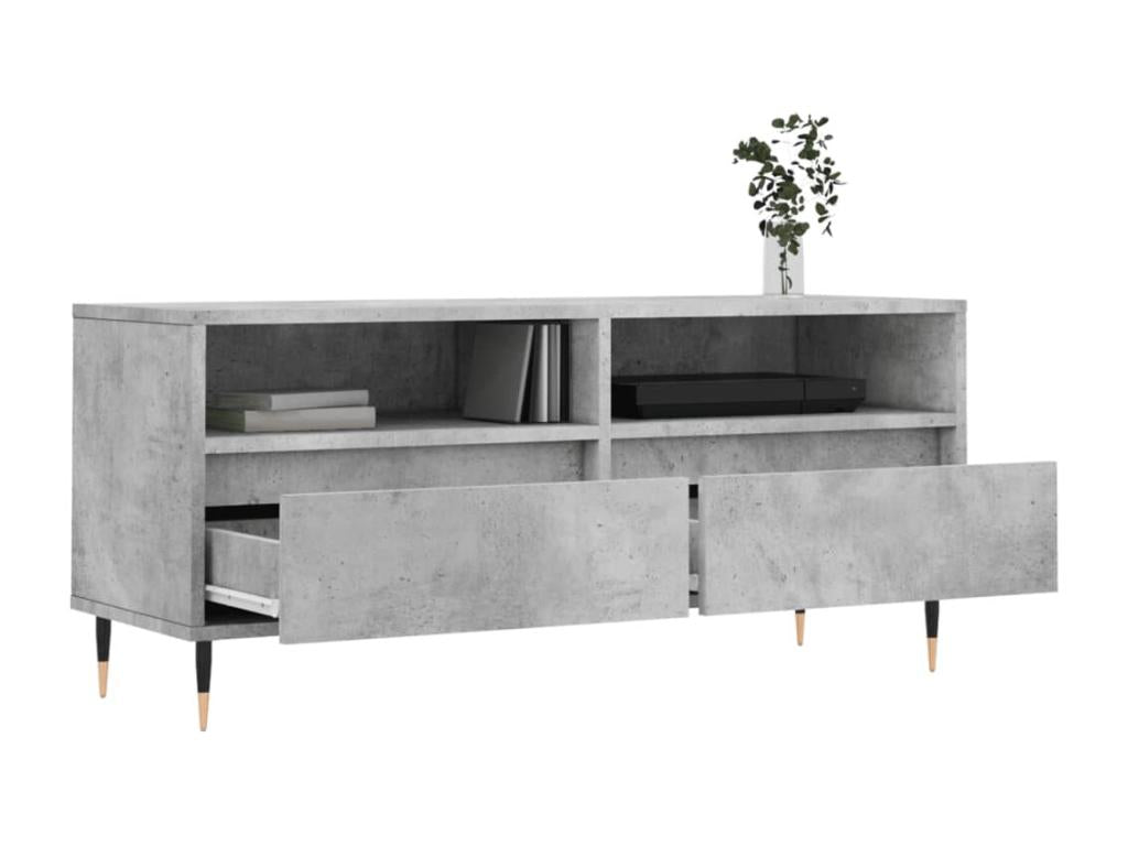 TV stand, concrete grey, 100x34.5x44.5 cm, engineered wood, RCFZ10718
