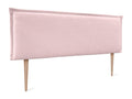 Dormeva Plain Natural Linen Headboard with Piping 145x50cm Beds 135/140 - Pale Pink LPNT28565