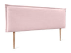 Dormeva Plain Natural Linen Headboard with Piping 145x50cm Beds 135/140 - Pale Pink LPNT28565