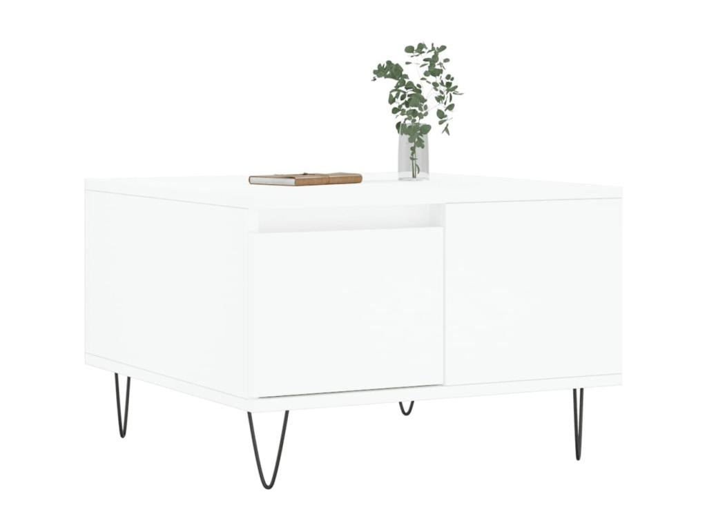 White coffee table 55x55x36.5 engineered wood LKHU07360