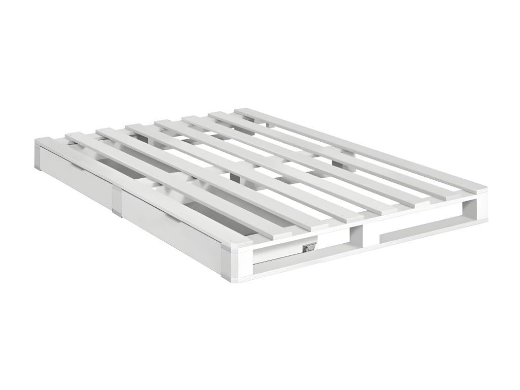 Dormeva VVYJ61785 pallet bed pack with 160x200 cm mattress, solid white wood