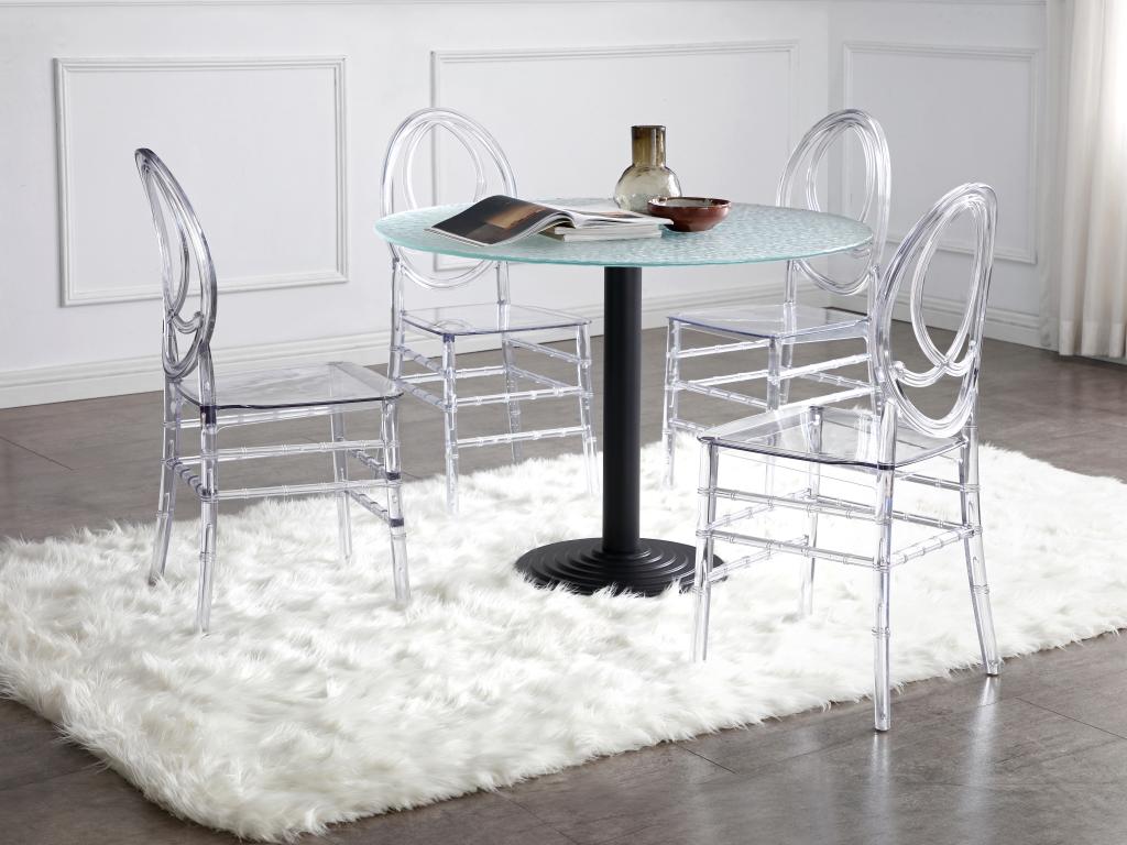 Set of 6 full polycarbonate chairs - Crystal - Lysvia DSEX73405